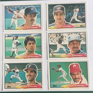 Lot of Six Topps 1988 Big Series Baseball Cards